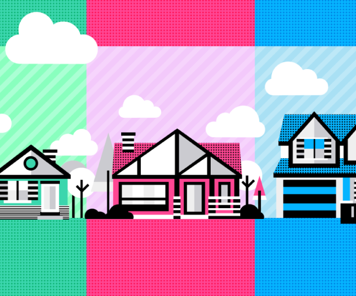 Homes of different sizes vector art